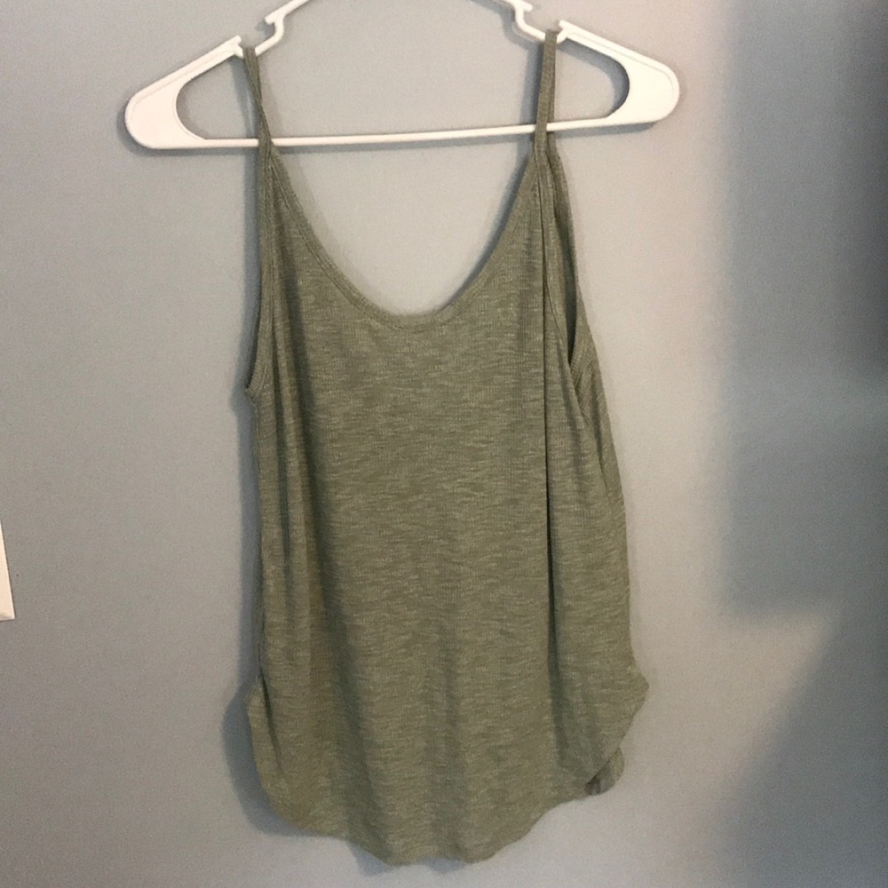 green tank top